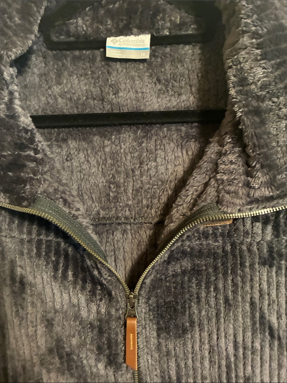 Columbia Plush Ribbed Zip Jacket - Charcoal - Picture 2 of 6